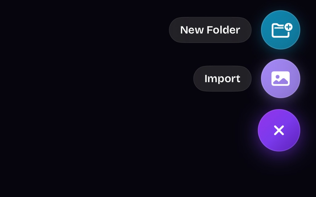 Captura en inglés del menú para añadir de ArkWarden con los botones New Folder e Import